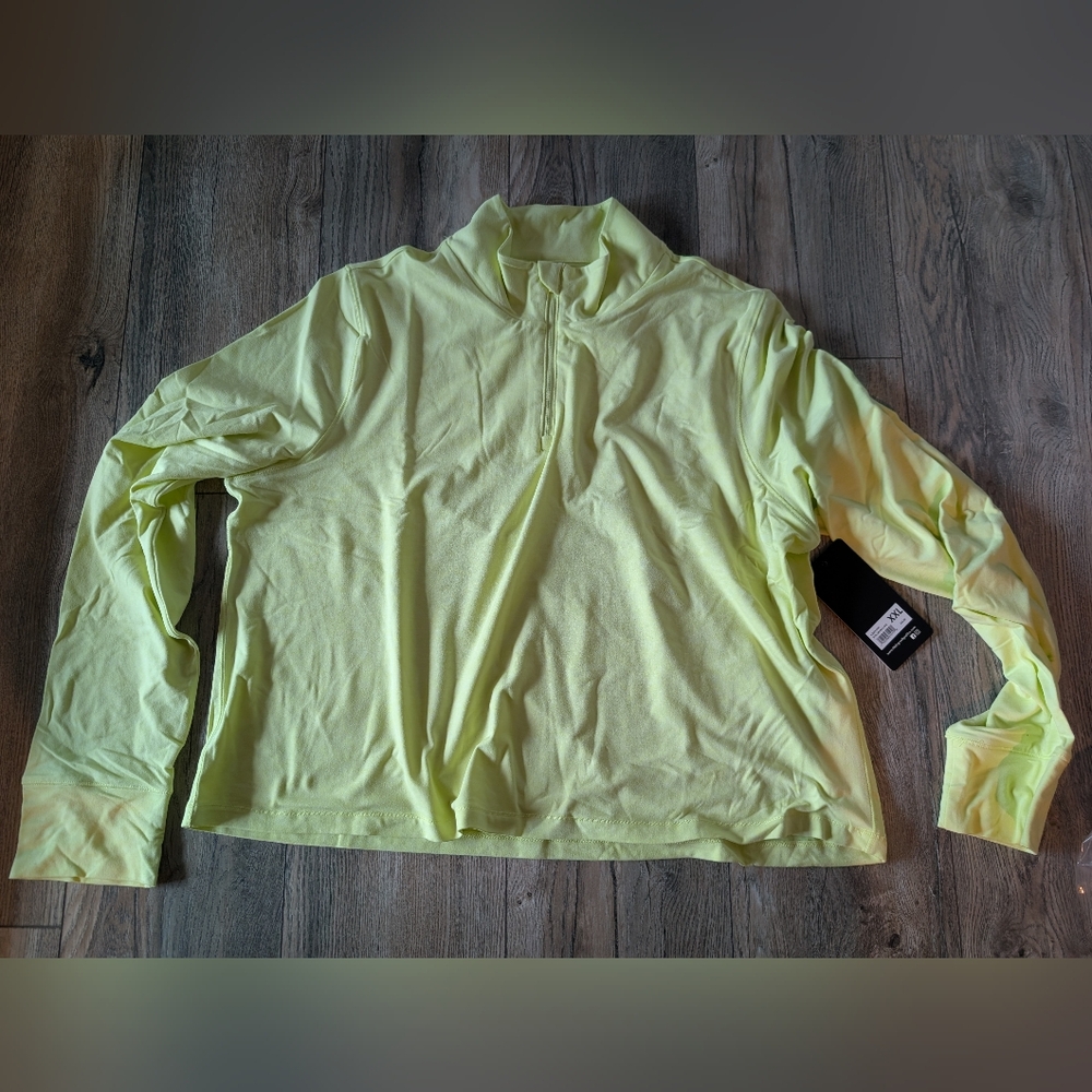 90 DEGREE By REFLEXQuarter Zip Cropped Pullover Light Green Plus Size XXL NWT - Picture 11 of 15